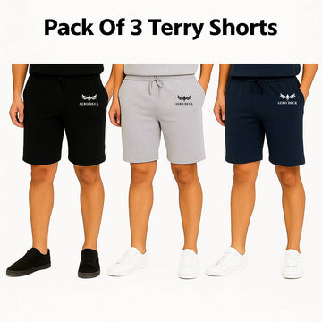 Pack of 3 Premium Terry Shorts – Aero Deck