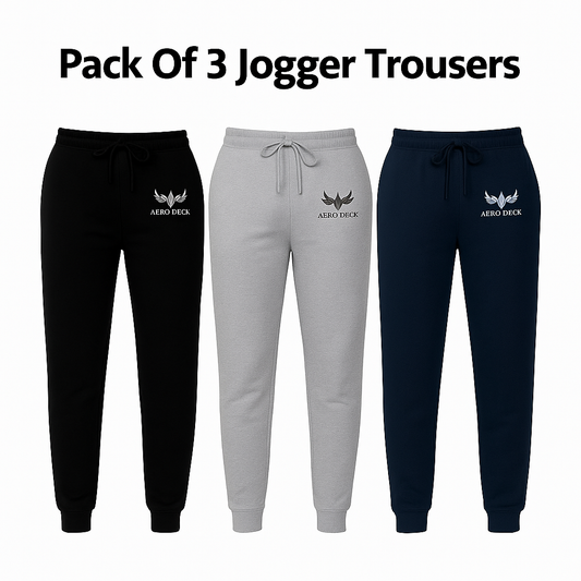 Pack of 3 Premium Terry Trousers – Aero Deck