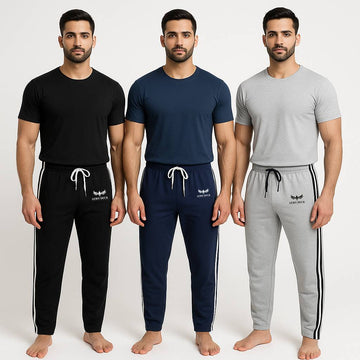 Pack of 3 Side Strip Jersey Trousers – Random Colors