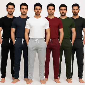 Pack of 6 Side Strip Jersey Trousers – Random Colors